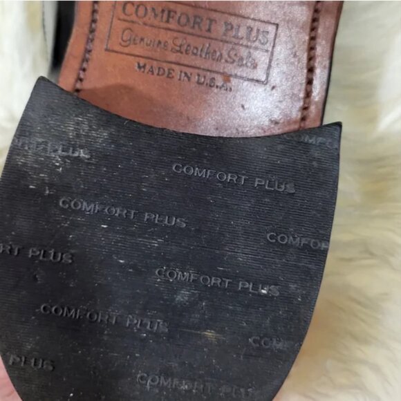 Stafford Loafers Black Leather Tassel Wingtip Brogue Comfort Plus Shoes - Picture 7 of 10